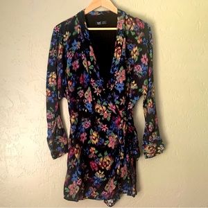 Zara trf Faux Wrap Floral Romper EUC Size Large
